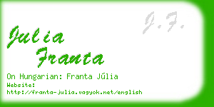 julia franta business card