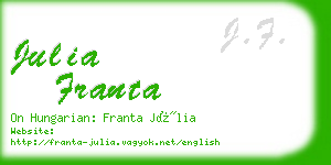 julia franta business card